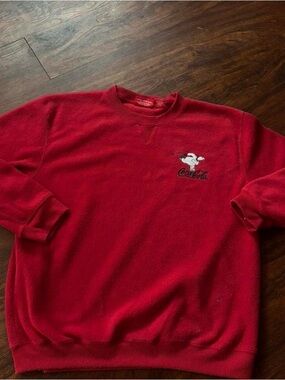 Coca Cola Red Crewneck Sweatshirt with Polar Bear Logo